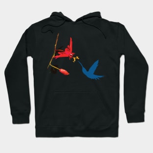 humming bird with Hibiscus flower Hoodie